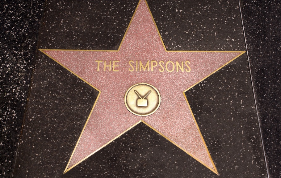 The Simpsons star on Hollywood Blvd.