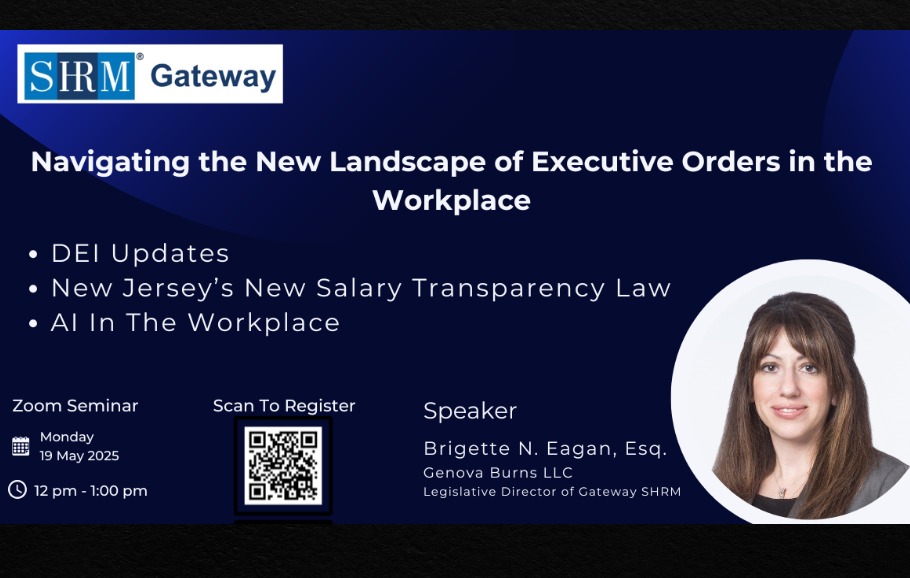 Gateway SHRM event flyer featuring Brigette N. Eagan, Esq. headshot