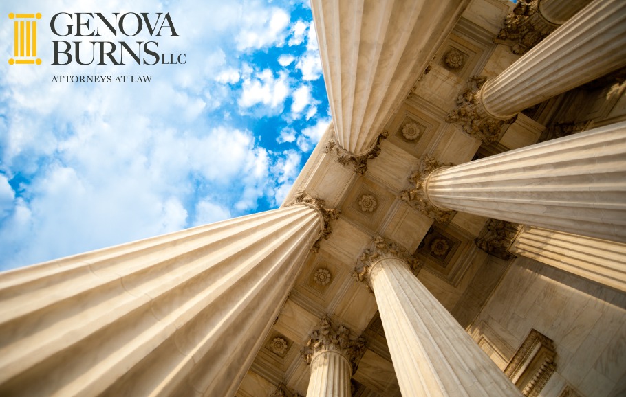 Looking up at the columns of the U.S. Supreme Court