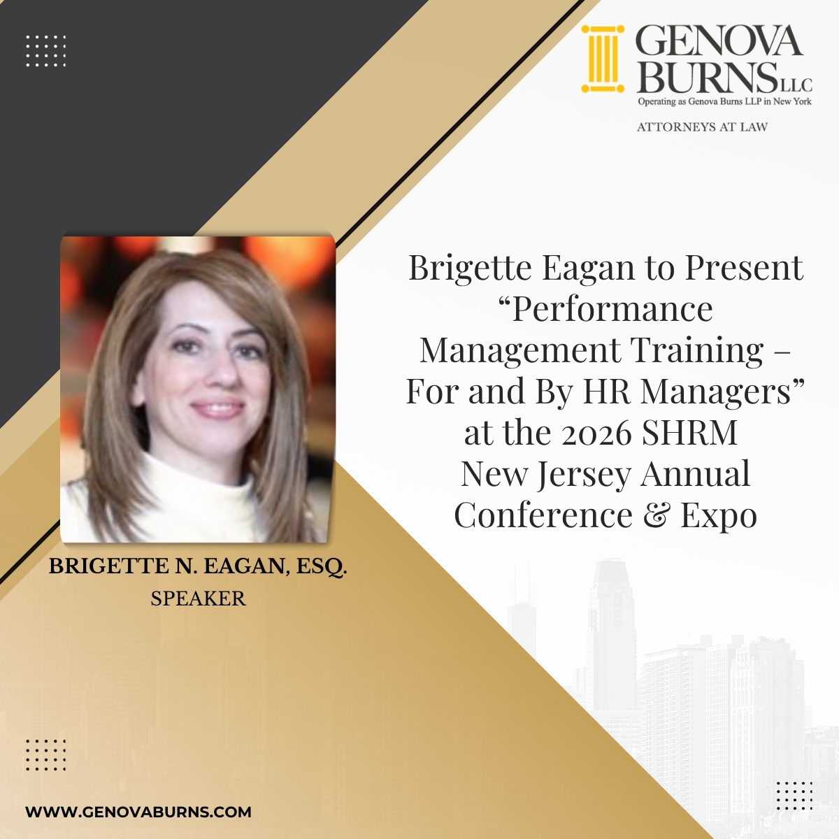 Brigette Eagan to Present at the 2026 SHRM New Jersey Annual Conference & Expo
