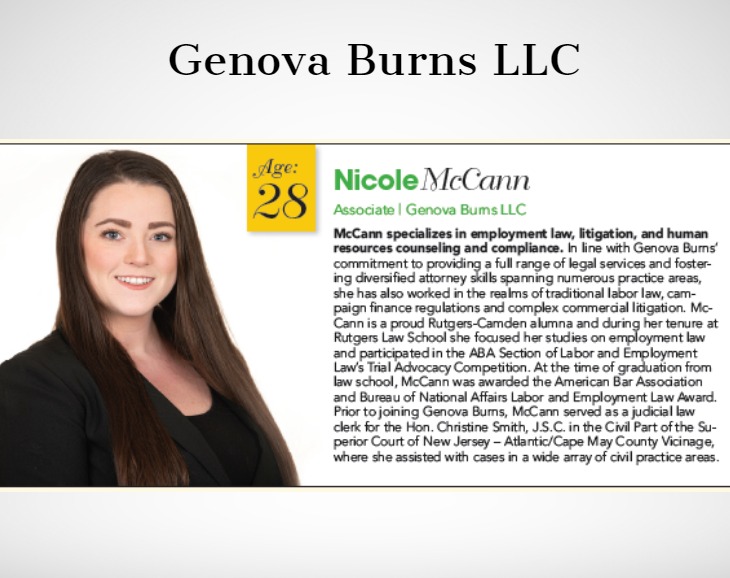 Image for Nicole McCann Named to South Jersey Biz Magazine's 20 Under 40 Listing for 2022