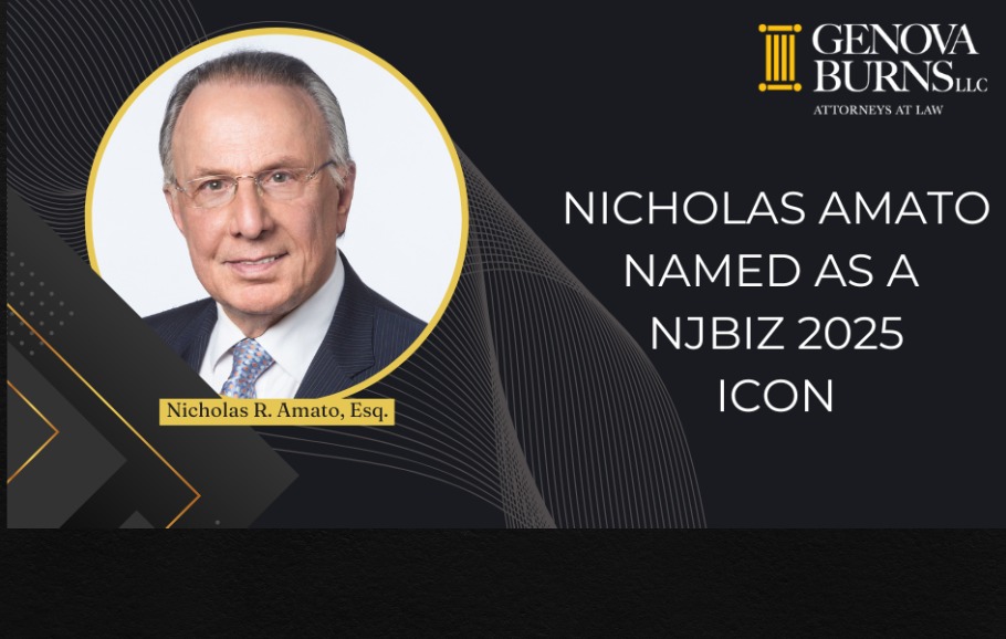 Nicholas Amato Named To NJBIZ's 2025 Icon Listing | Genova Burns LLC