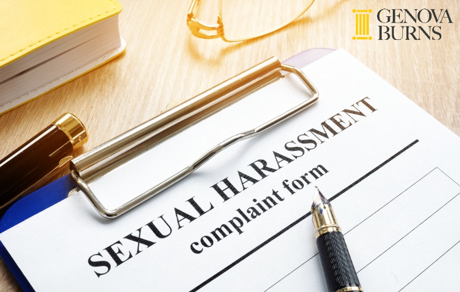 sexual harassment complaint form on a desk