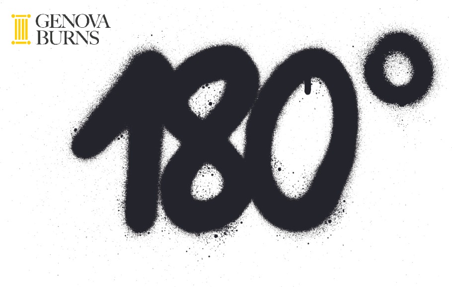 graffiti 180 degrees symbol sprayed in black over white