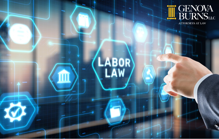 Labor law labor relations control digital abstract