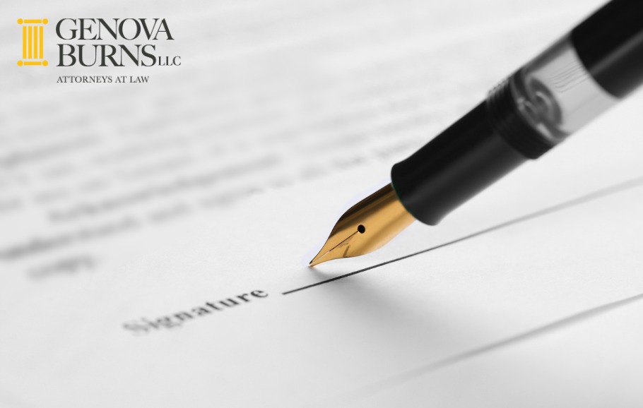 Signing document with fountain pen