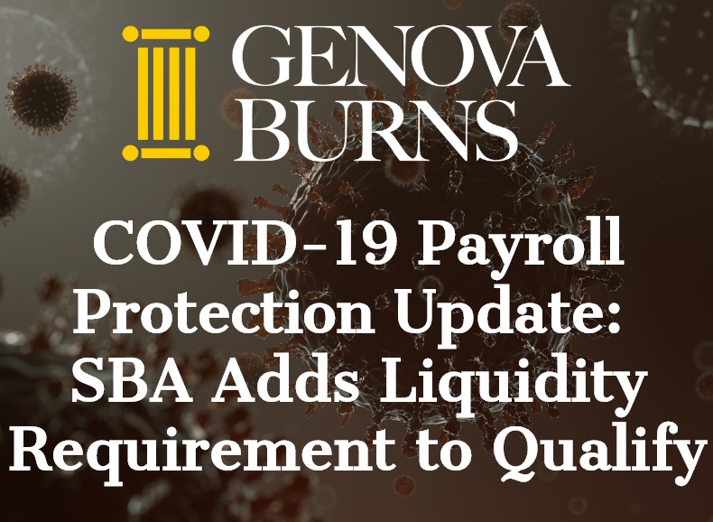 Image for COVID-19 Payroll Protection Update: SBA Adds Liquidity Requirement to Qualify